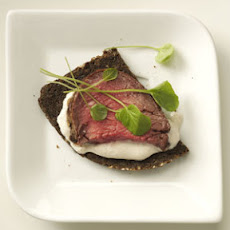 British Tenderloin & Pumpernickel Crostini