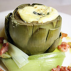 Artichokes With Fresh Ricotta Souffle
