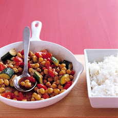 Spiced Chickpea and Zucchini Saute