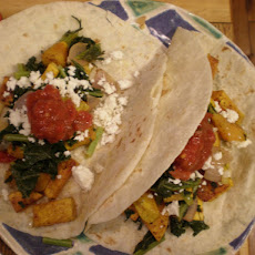 Butternut Squash and Poblano tacos