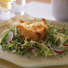 Goat Cheese Souffles in Phyllo Cups with Frisée Salad
