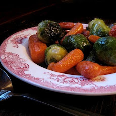 Roasted Carrots and Brussels Sprouts