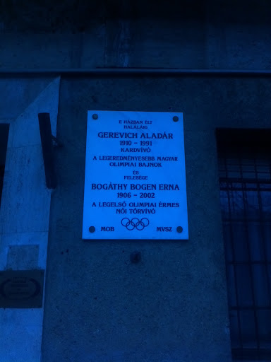 Gerevich Aladár, olympikon emléktábla