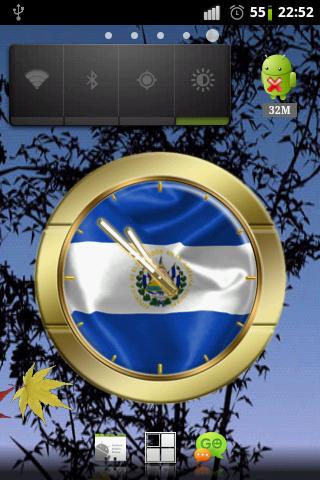 El Salvador flag clocks