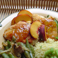 Grilled Chicken in Peach Sauce-just for 2