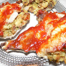 Microwave Stuffed Pork Chops
