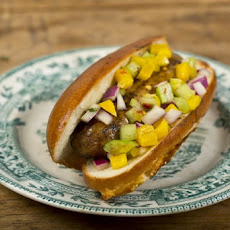 Jambalaya Dog With Holy Trinity Relish