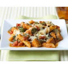 Three Cheese Chicken Penne Pasta Bake