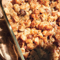 Whole Wheat Stuffing with Pancetta, Chestnuts, and Parmesan
