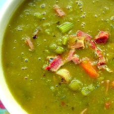 Green Split Pea and Bacon Soup