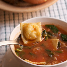 Chicken Sausage & Ravioli Soup