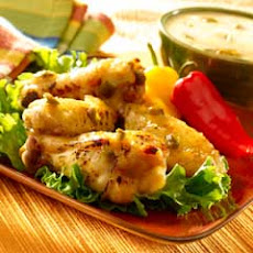 Pineapple Jalapeno Wings With Creamy Dipping Sauce