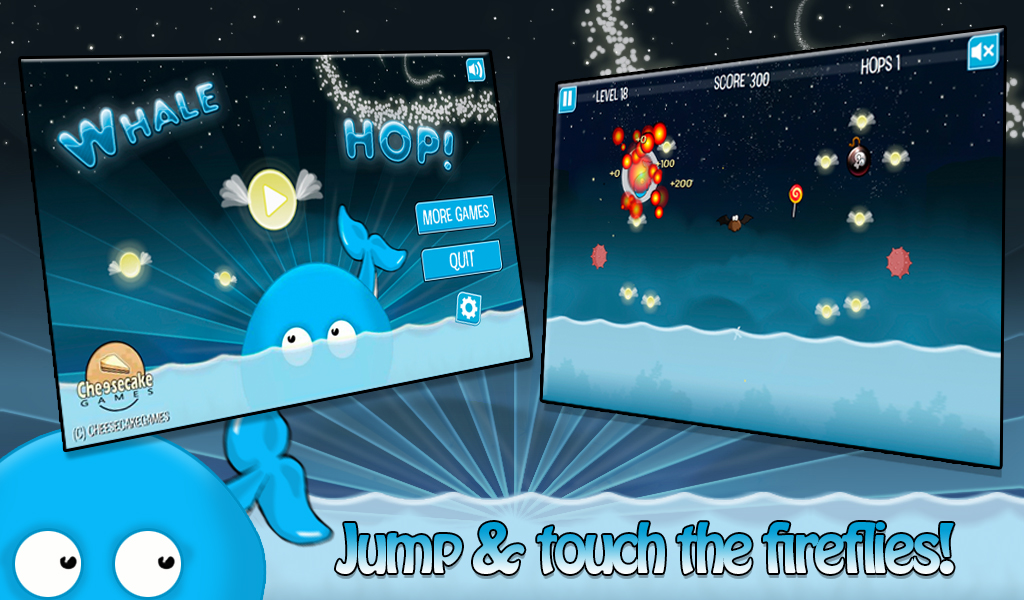 Android application Whale Hop screenshort