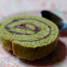 Matcha and Azuki Cake Roll