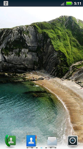 해변 배경 화면을 라이브