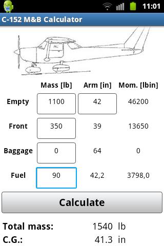 Cessna C-152 Mass Balance