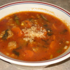 Kittencal's Mini Meatball Minestrone Soup