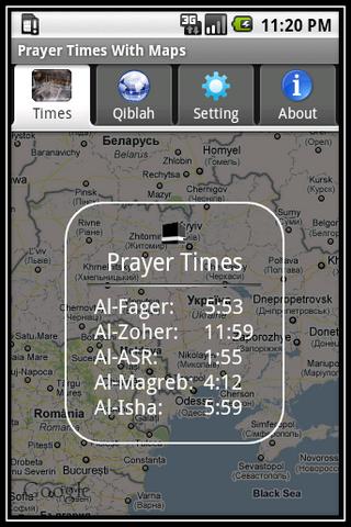 Prayer Times With Google Maps