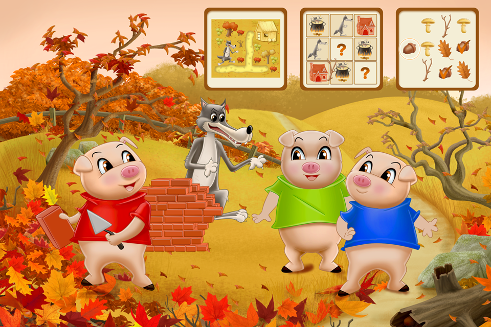 Android application Three Little Pigs for kids 3+ screenshort