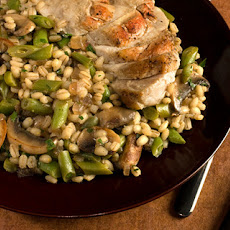 Barley with Mushrooms and Green Beans Recipe