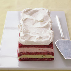 Strawberry and Pistachio Ice-Cream Cake