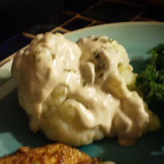 Cauliflower With Mushroom Cheese Sauce