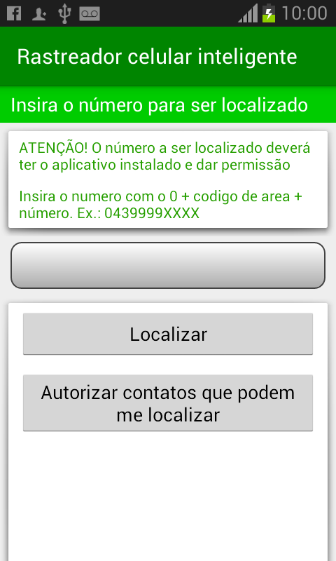 Android application Rastreador celular Inteligente screenshort