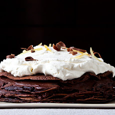 Spicy Chocolate Mousse Crepe Cake