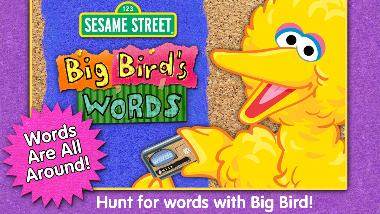 Android application Sesame Street Big Birds Words screenshort