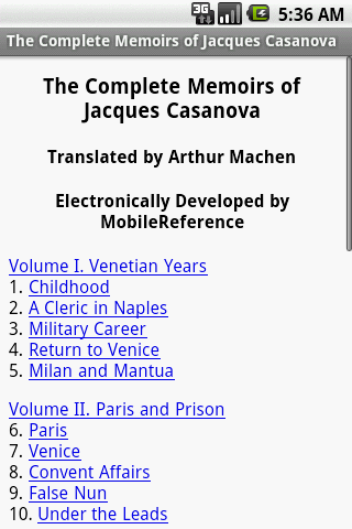 Memoirs of Jacques Casanova