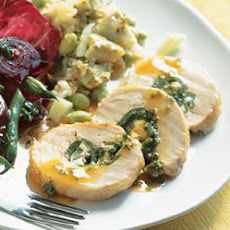 Turkey Breast Roulade with Green Chiles and Feta