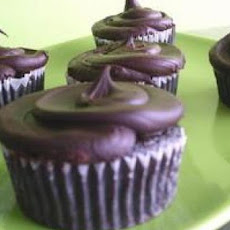 White Chocolate Filled Chocolate Cupcakes