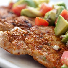 Crispy Pork with Avocado Salsa and Tomato Salsa