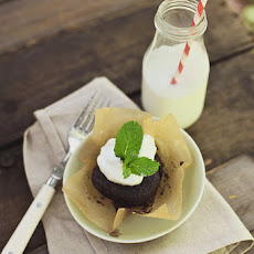 Chocolate Buttermilk Cupcakes with Mint Infused Whipped Cream