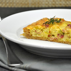 Spring Tart with Bacon, Leeks, Green Garlic, and Gruyere