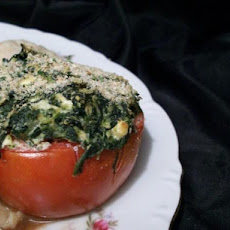 Tomatoes Stuffed With Spinach and Cheeses