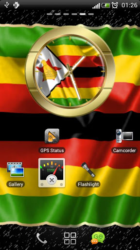 Zimbabwe flag clocks