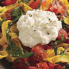 Ribbon Pasta with Tomato, Dill and Ricotta
