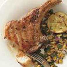 Grilled Pork Chops with Poblano-and-Corn Relish