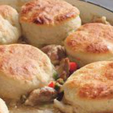 Lemon Chicken Fricassee with Biscuit Topping