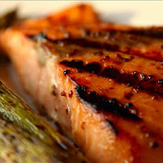 Sweet Mustard-Glazed Salmon for the Grill