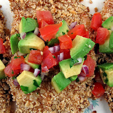 Crunchy Tortilla Chicken with Avocado Salsa