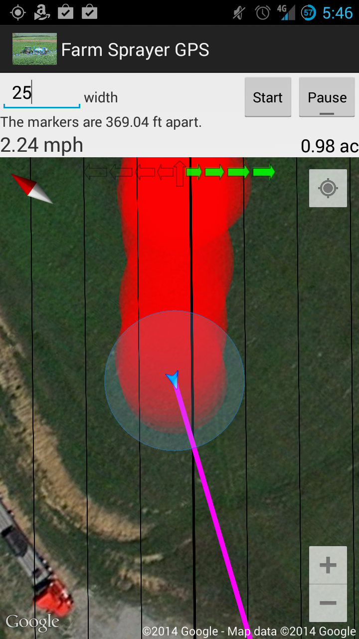 Android application Farm Sprayer GPS screenshort