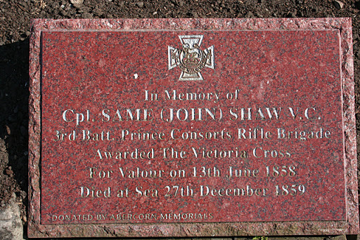 Cpl. Same (John) Shaw Memorial Plaque