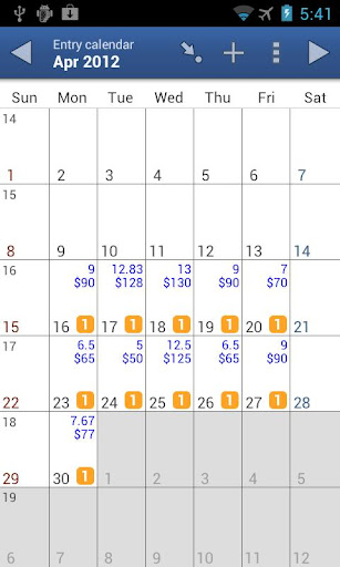time-tracker-timepunch-lite for android screenshot