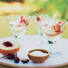 Peach Martini with Chiles from the Garden