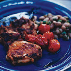 Grilled Chicken Thighs with Blistered Tomatoes