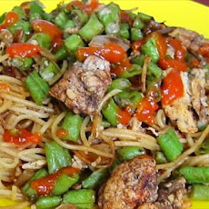 Oriental Angel Hair Pasta (stir-fry)