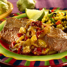 Toasted Garlic & Tomatillo Smothered Skirt Steak