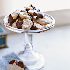 Chocolate-Dipped Almond Meringues